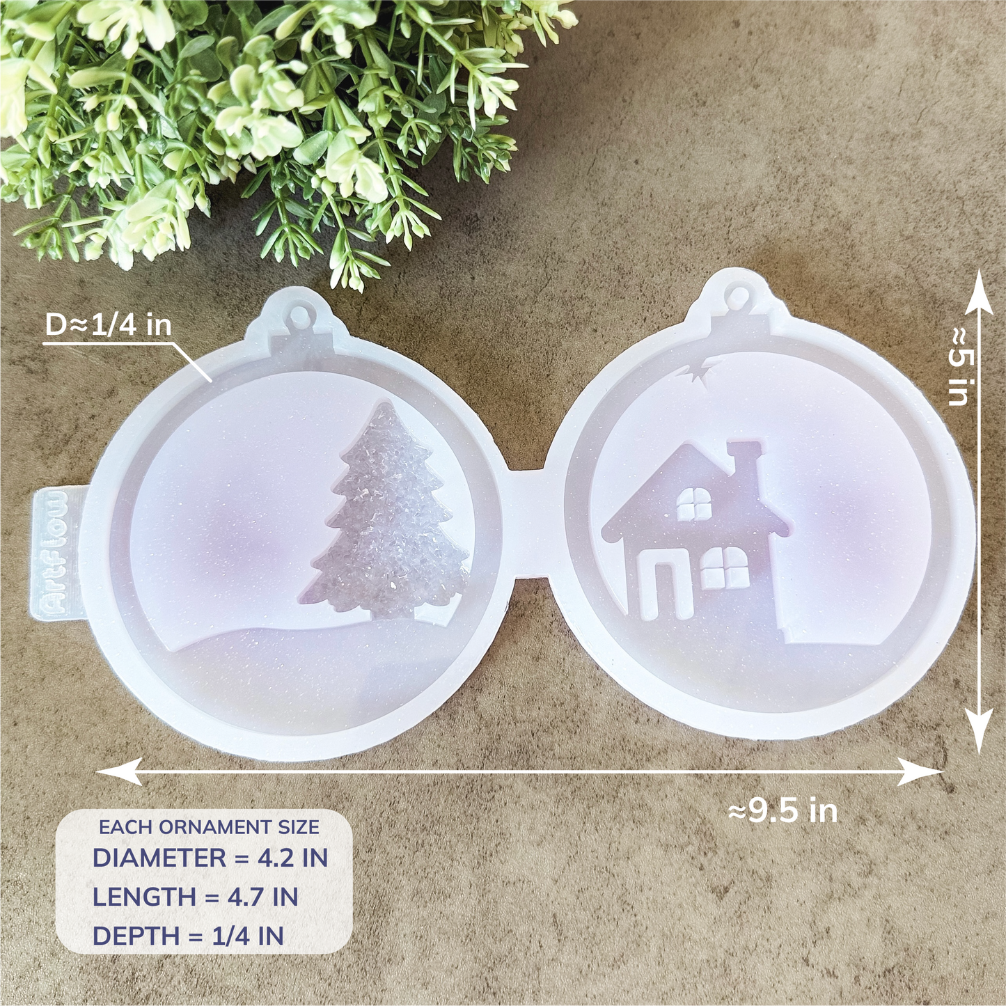 Christmas Silicone Ornament Mold For Resin
