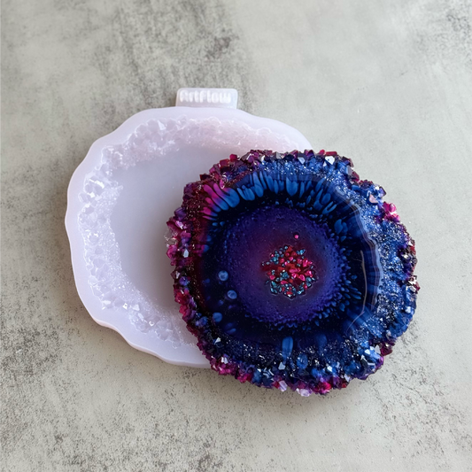 Crystal Edge Coaster Silicone Mold For Resin