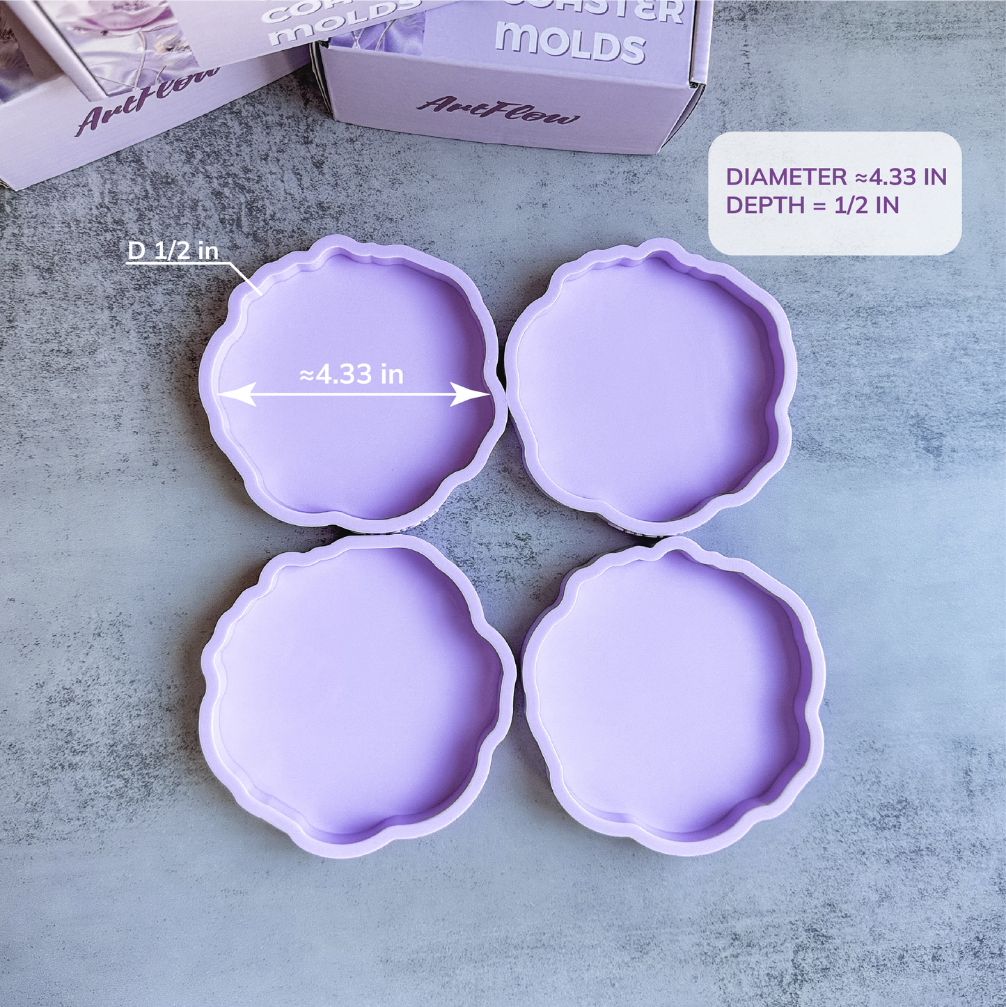 Geode Coaster Silicone Mold For Resin