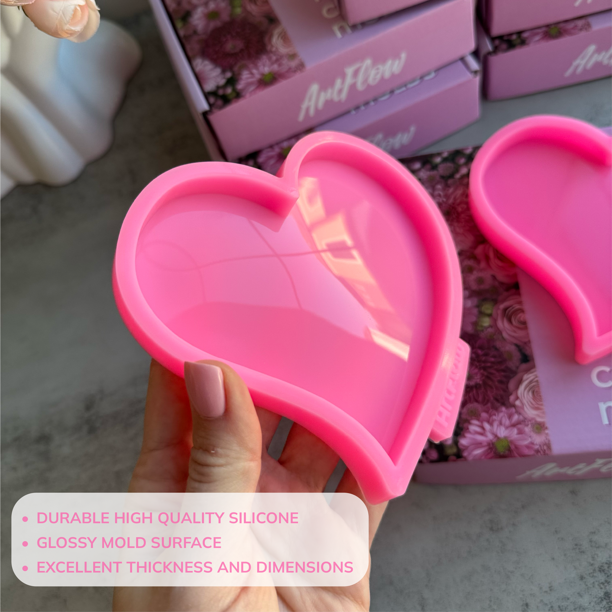 Heart Silicone Mold For Resin