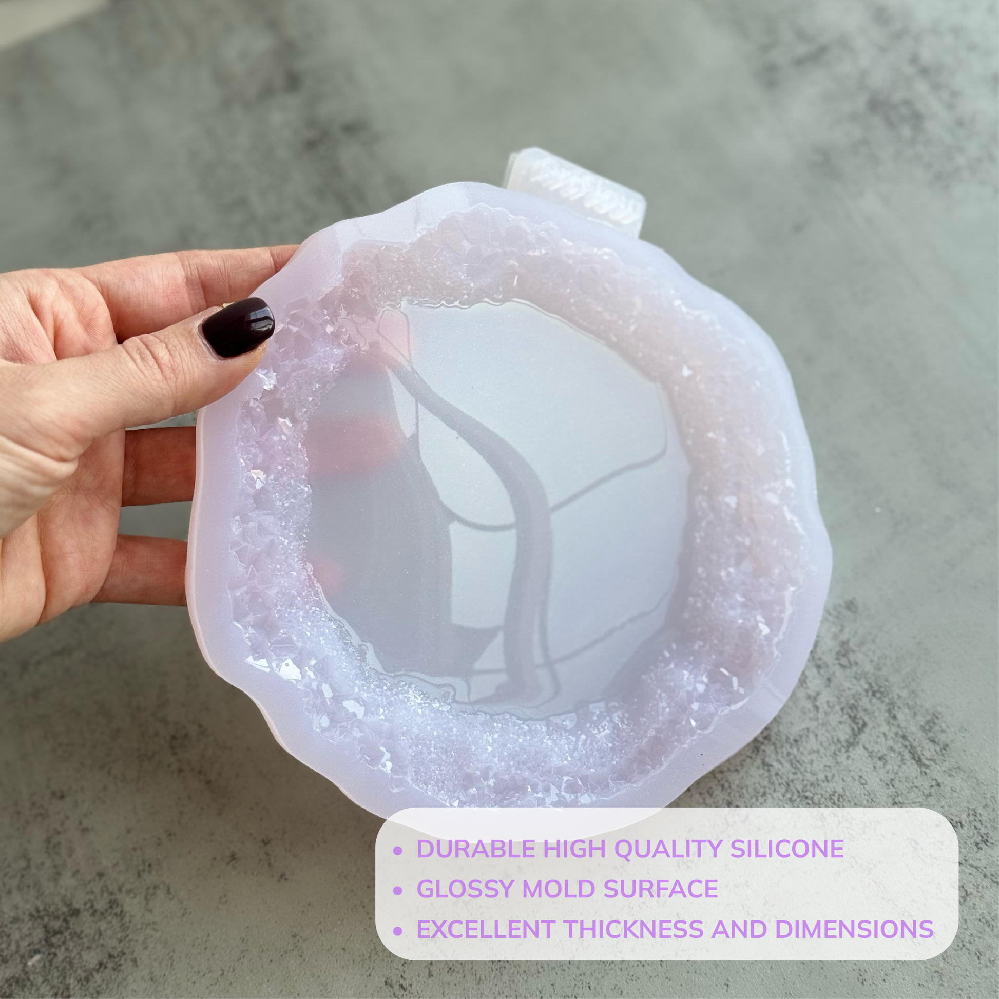 Crystal Edge Coaster Silicone Mold For Resin