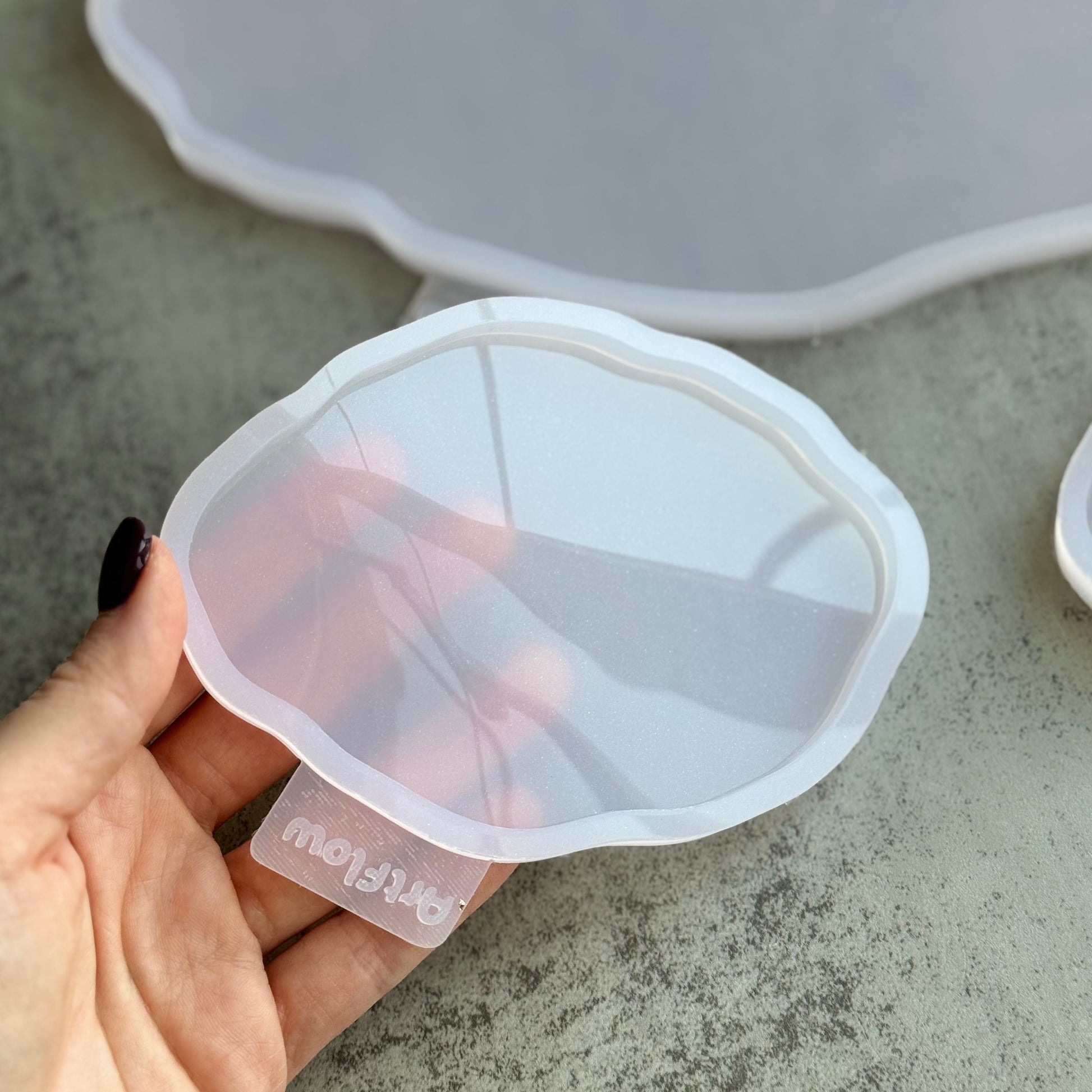 Geode Oval Tray and Coster Silicone Mold For Resin