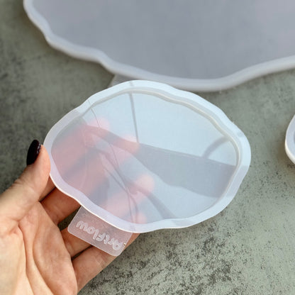 Geode Oval Tray and Coster Silicone Mold For Resin