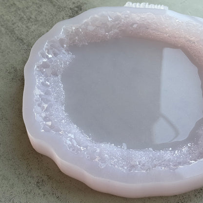 Crystal Edge Coaster Silicone Mold For Resin