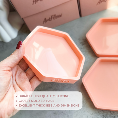 Hexagon Coaster Mold For Resin