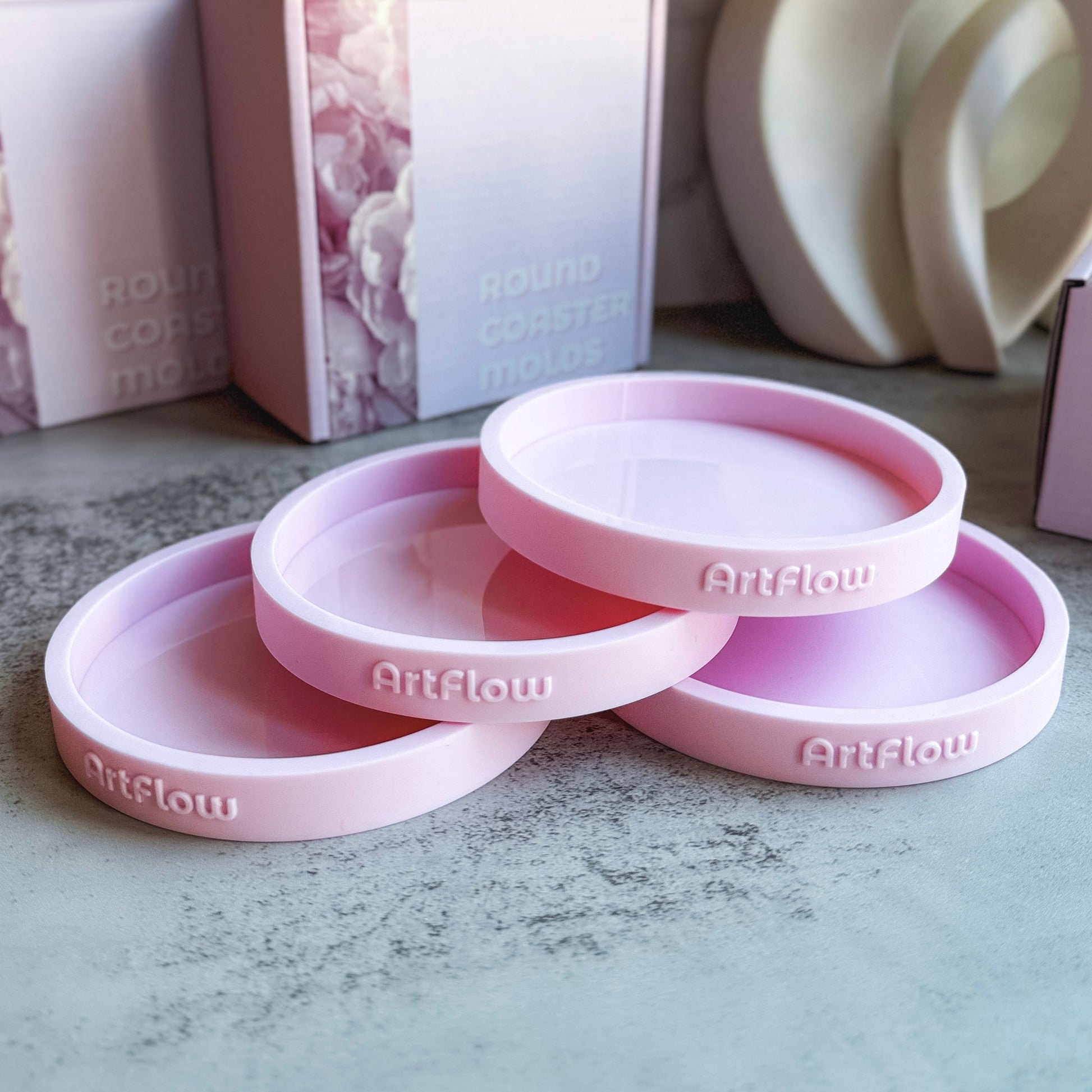 Round Coaster Silicone Mold For Resin