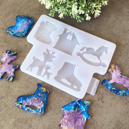 Christmas Silicone Ornament Mold For Resin