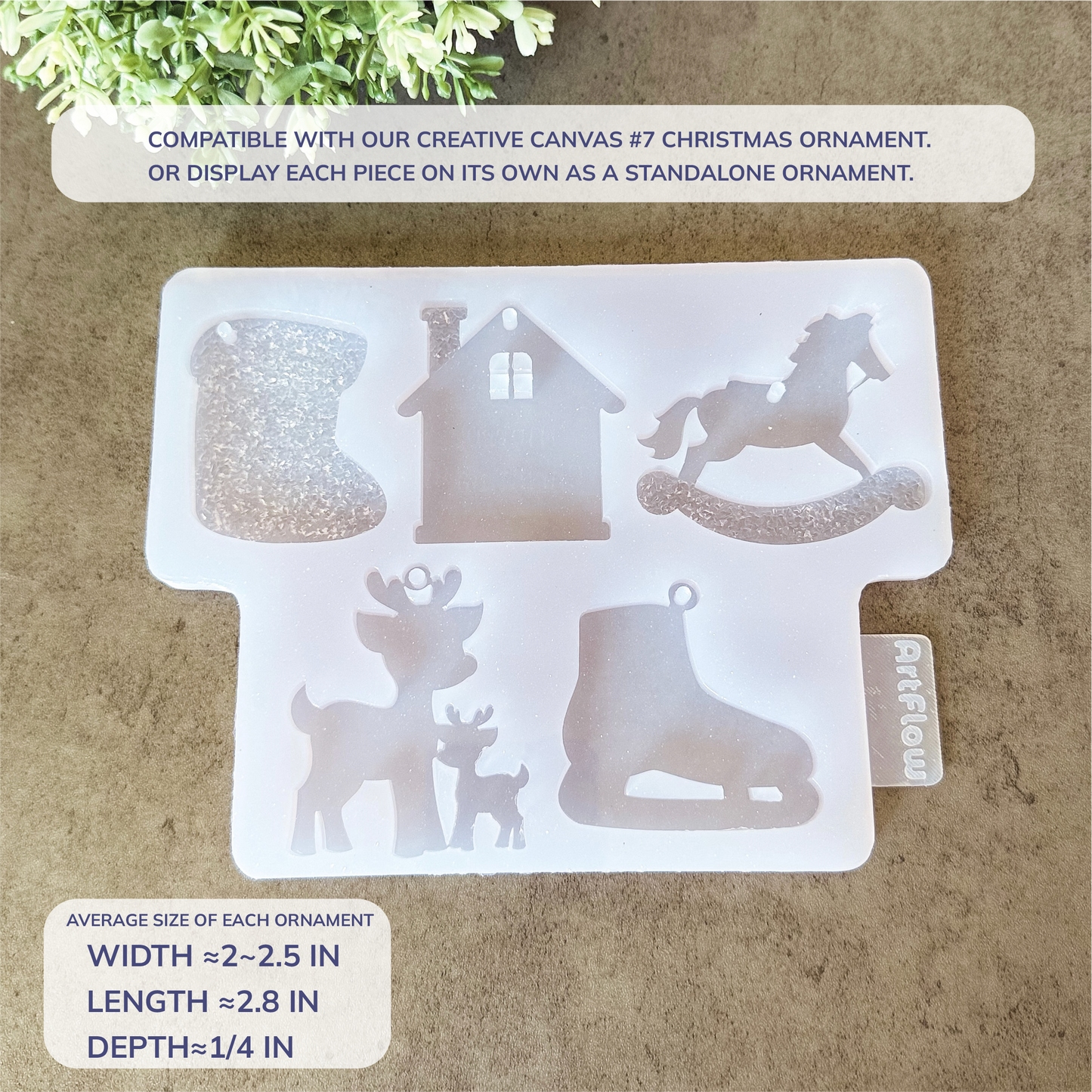 Christmas Silicone Ornament Mold For Resin