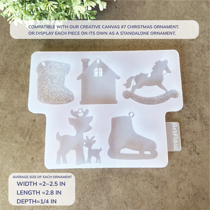 Christmas Silicone Ornament Mold For Resin