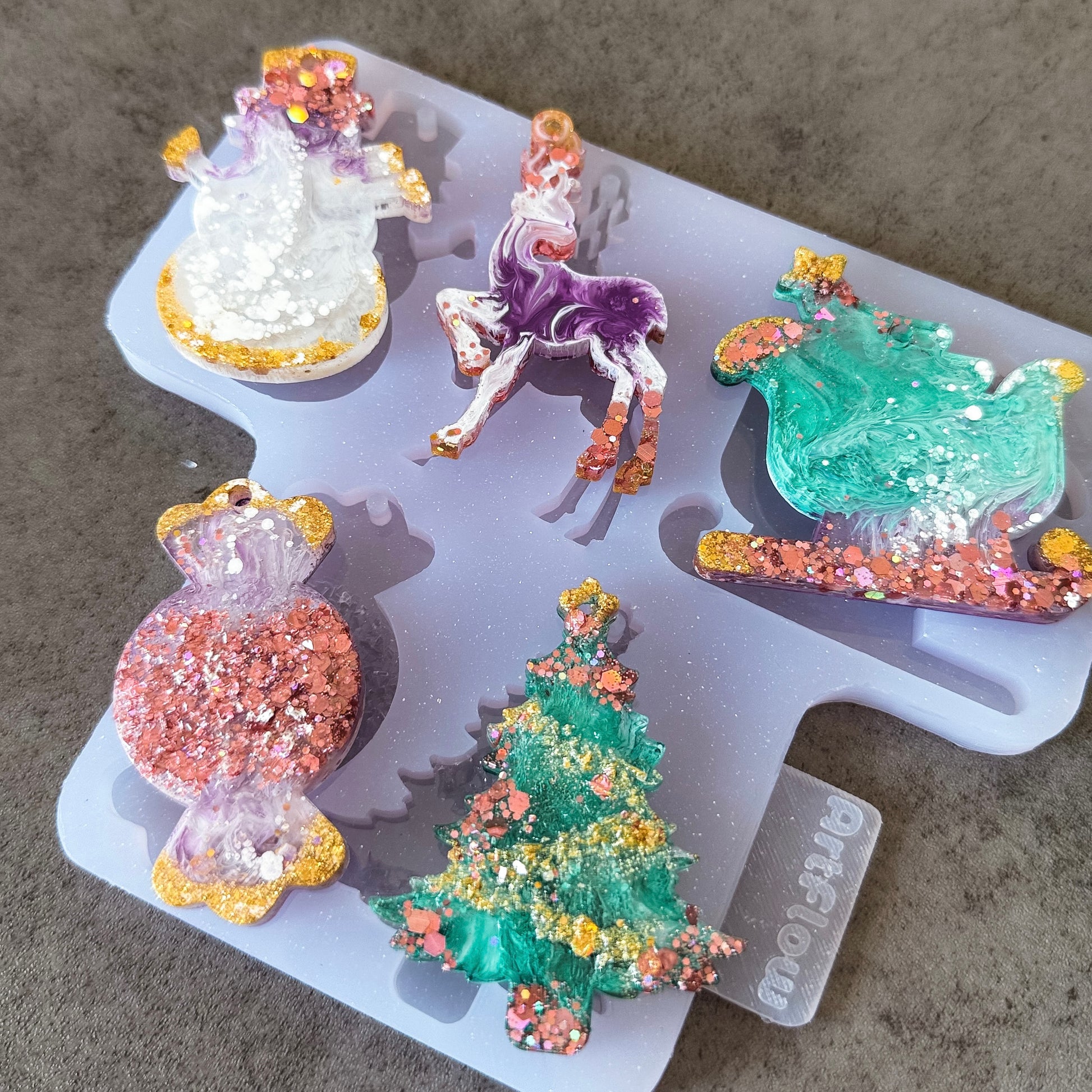 Christmas Silicone Ornament Mold For Resin
