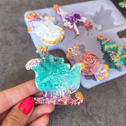 Christmas Silicone Ornament Mold For Resin