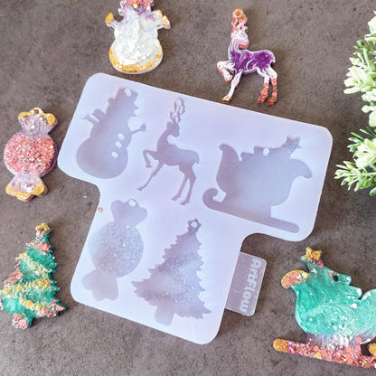 Christmas Silicone Ornament Mold For Resin
