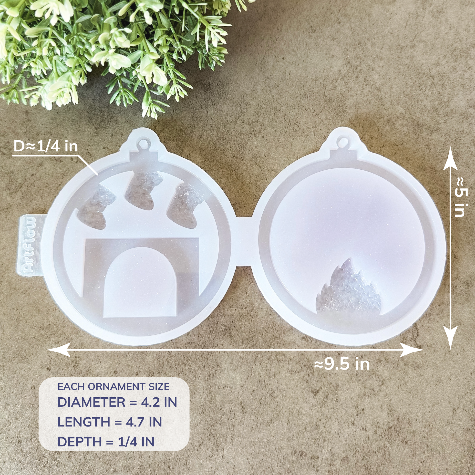 Christmas Silicone Ornament Mold For Resin