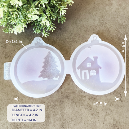 Christmas Silicone Ornament Mold For Resin