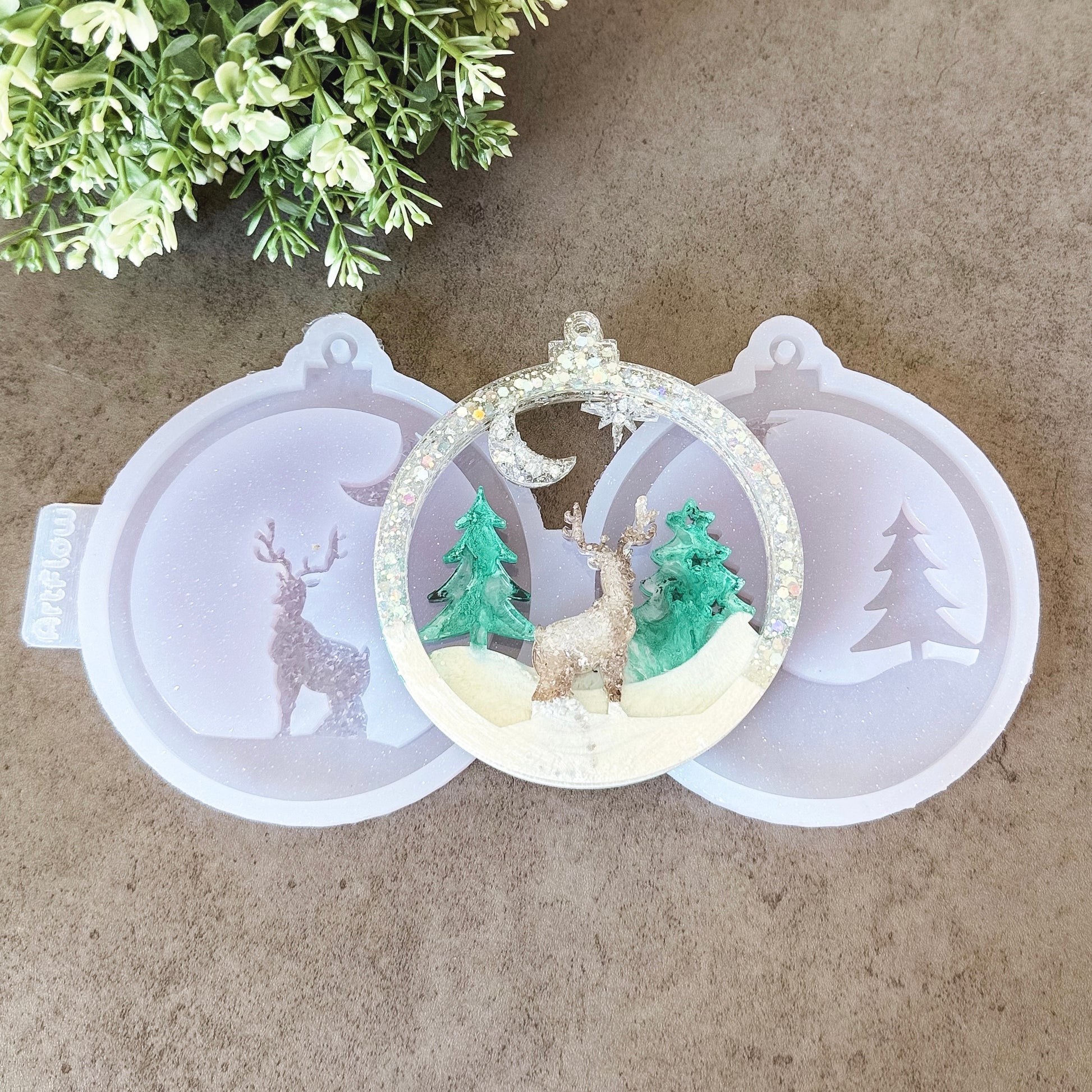 Christmas Silicone Ornament Mold For Resin