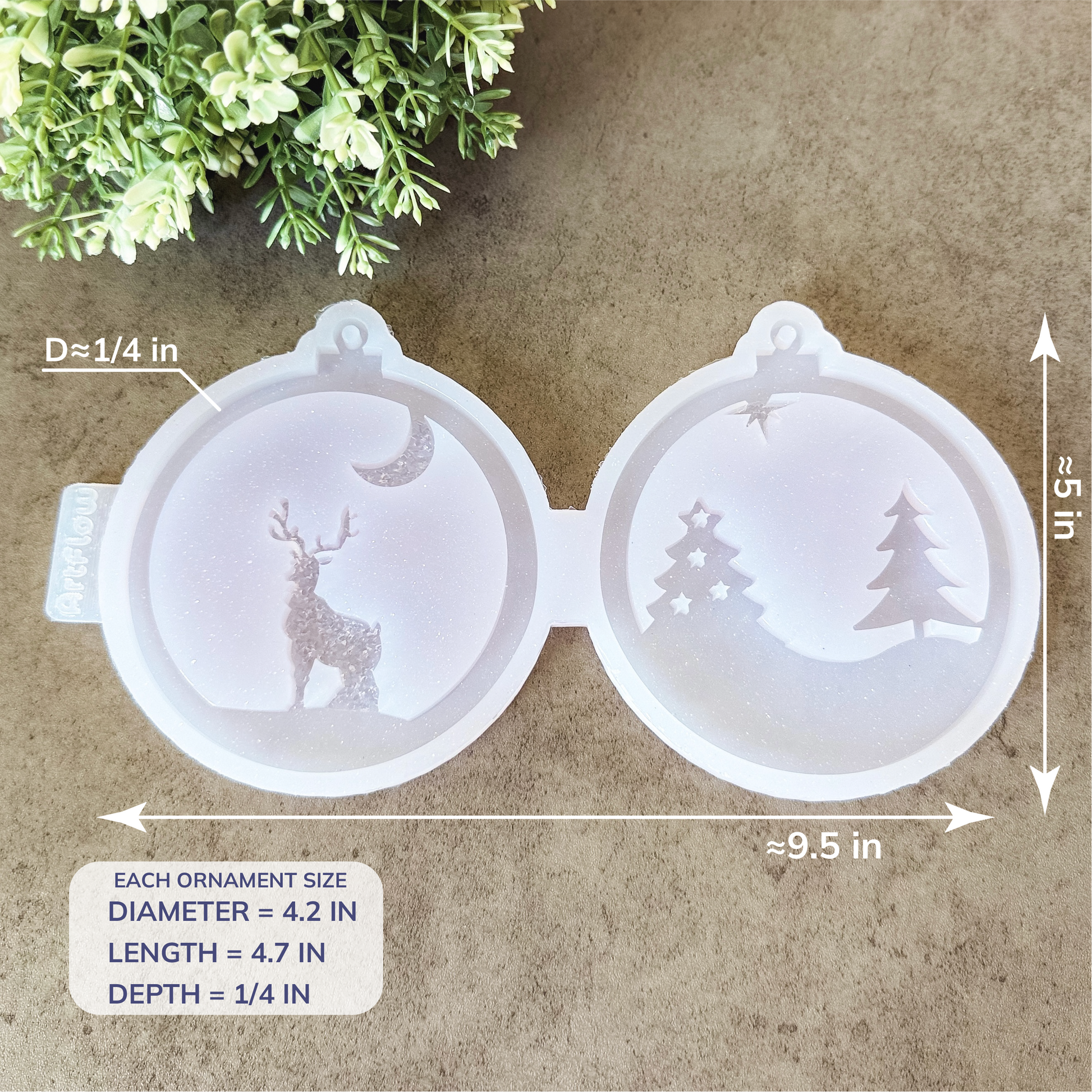 Christmas Silicone Ornament Mold For Resin