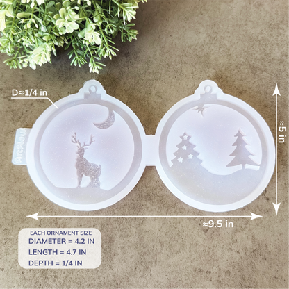 Christmas Silicone Ornament Mold For Resin