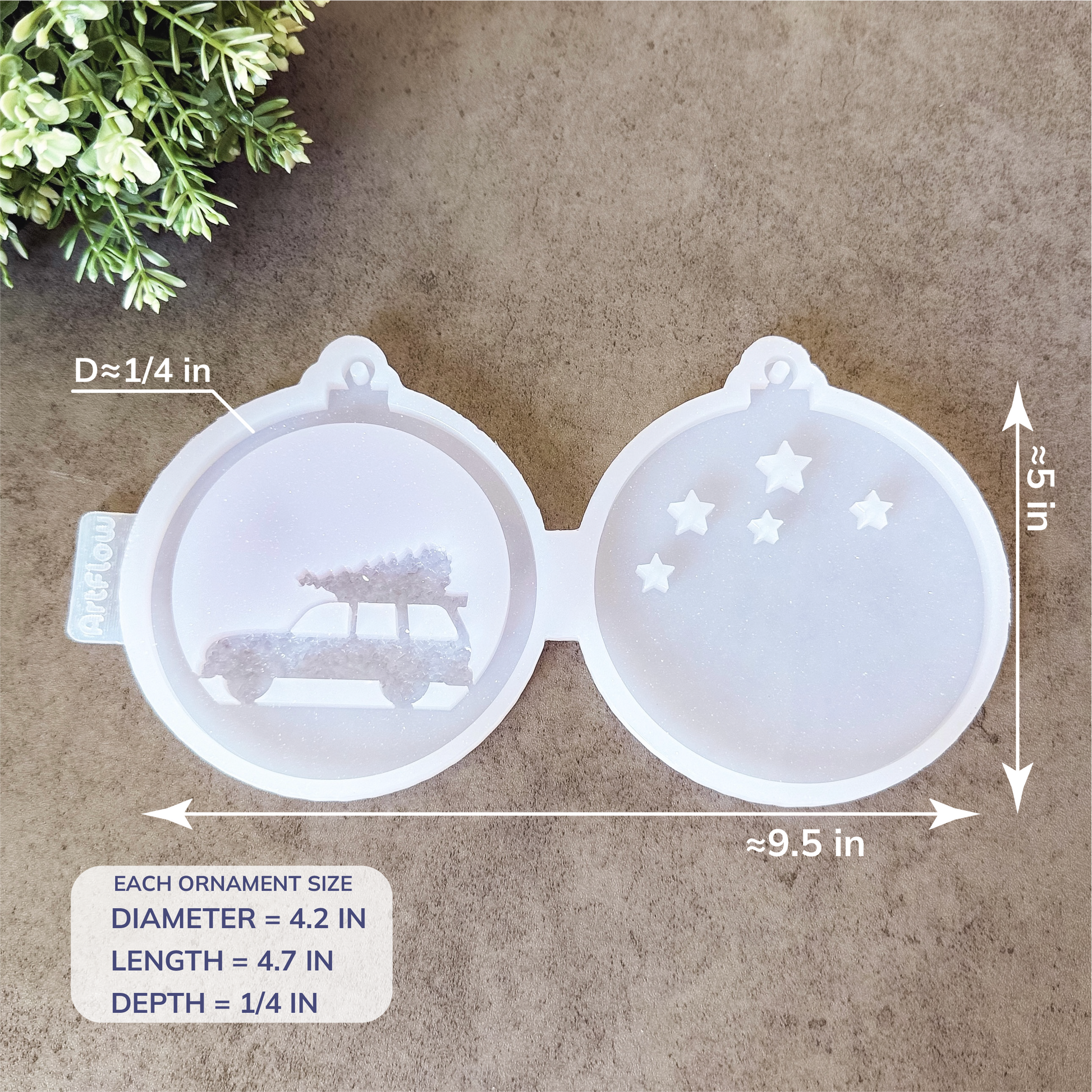 Christmas Silicone Ornament Mold For Resin