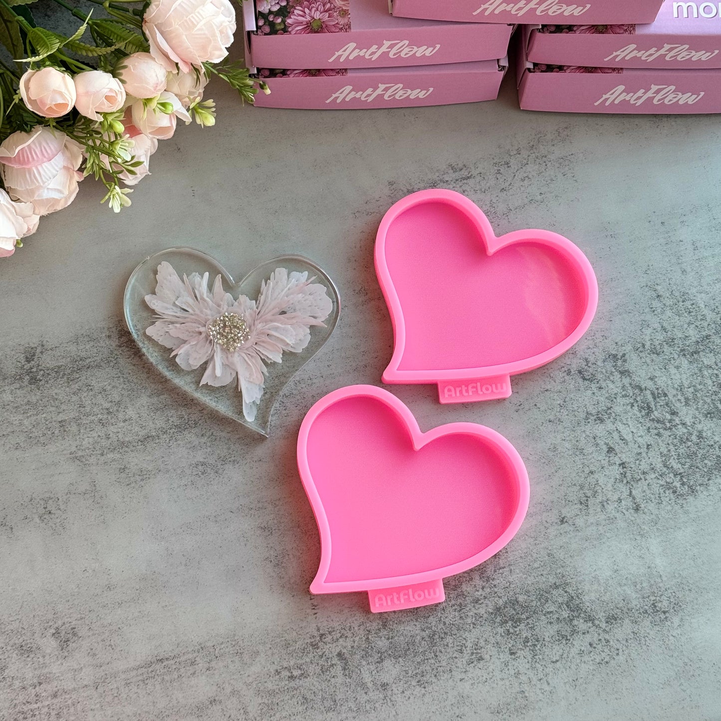 Heart Silicone Mold For Resin