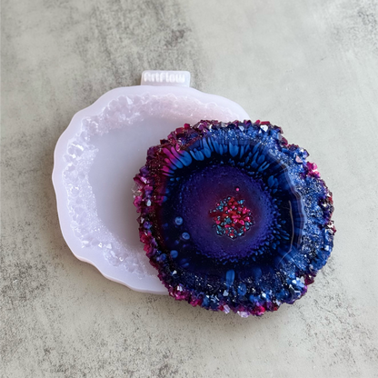 Crystal Edge Coaster Silicone Mold For Resin